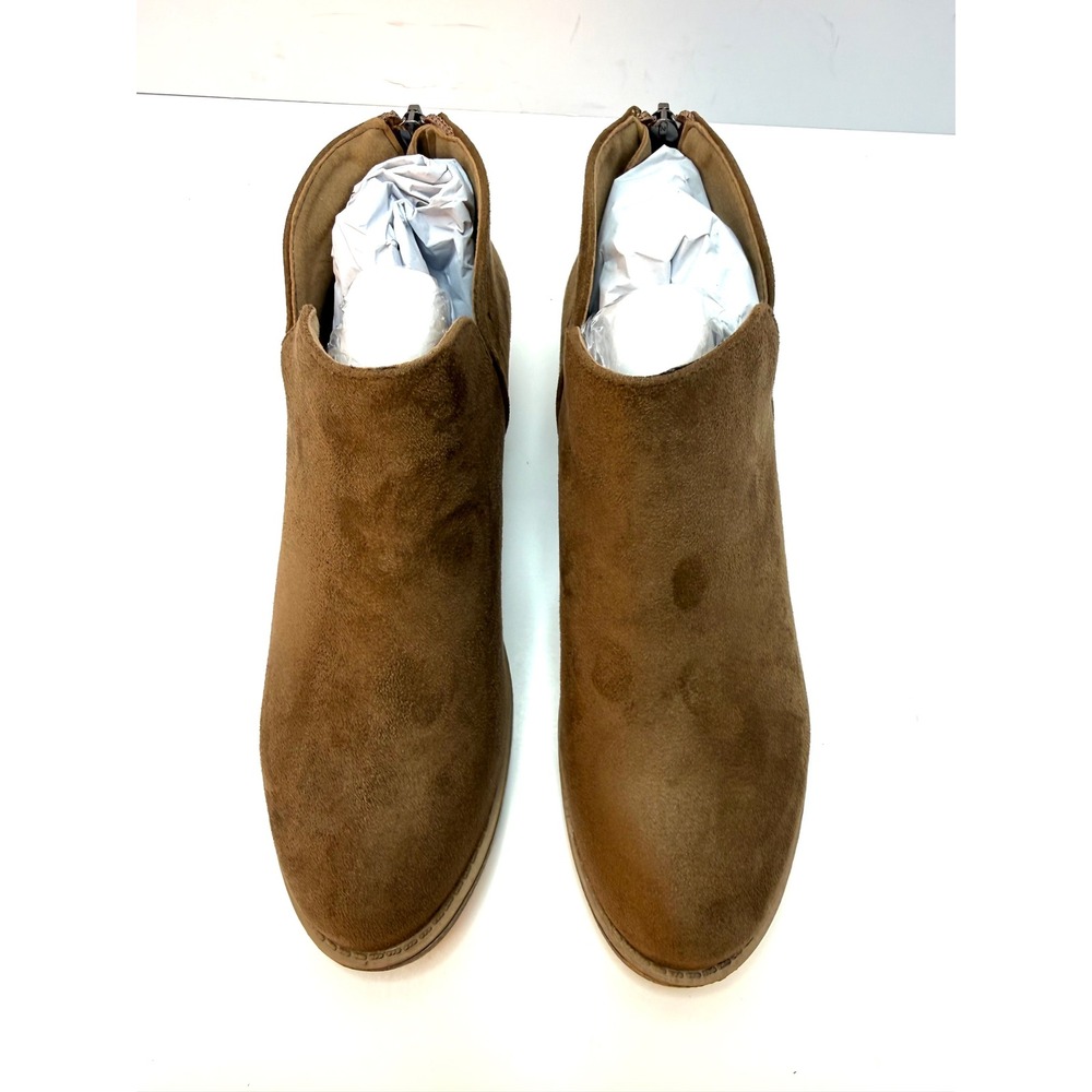 Journee Collection Women's Livvy Side Split Ankle Booties Taupe Size 8W NWT/BOX - Picture 4 of 8